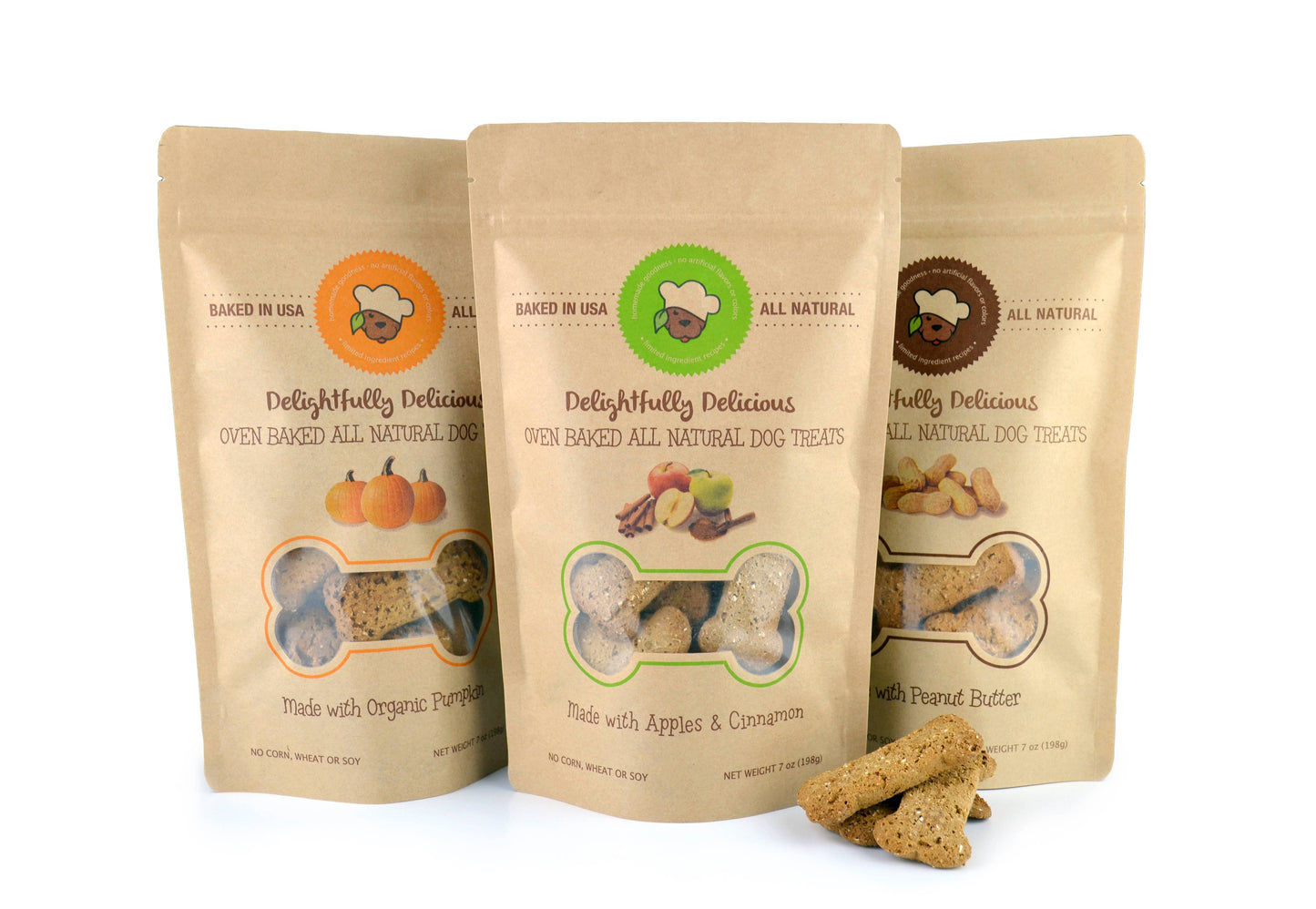 One Set of Mini Dog Treats 3 Flavors - Starter Subscription Plan